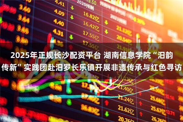 2025年正规长沙配资平台 湖南信息学院“汨韵传新”实践团赴汨罗长乐镇开展非遗传承与红色寻访